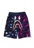 Синьо-фіолетові шорти Bape Shark Blue Purple Half Camo Shorts Unisex - CA1114