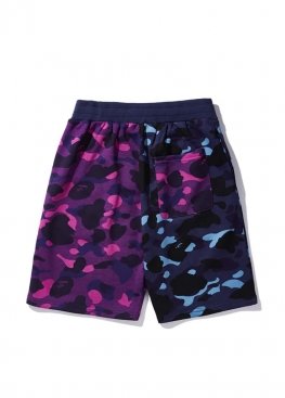 Синьо-фіолетові шорти Bape Shark Blue Purple Half Camo Shorts Unisex - CA1114