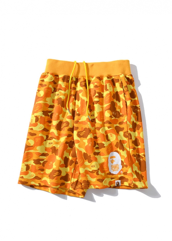 Bape Aape by A BATHING APE x PUBG Color Yellow Sweat Shorts Unisex