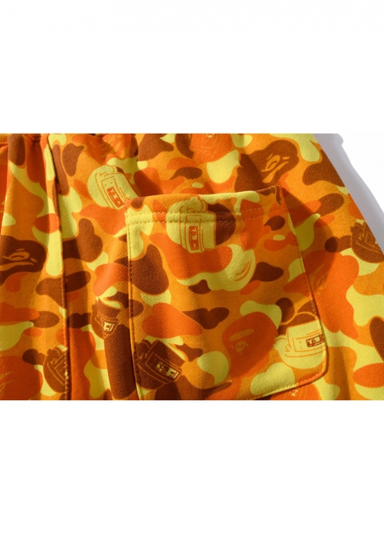 Bape Aape by A BATHING APE x PUBG Color Yellow Sweat Shorts Unisex