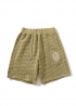 Гірчичні шорти Bape Logo Monogram Velour Khaki Shorts Unisex - CA1118