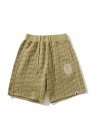 Гірчічні шорти Bape Aape by A BATHING APE Logo Monogram Velour Color Khaki Shorts Unisex