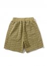 Гірчічні шорти Bape Aape by A BATHING APE Logo Monogram Velour Color Khaki Shorts Unisex