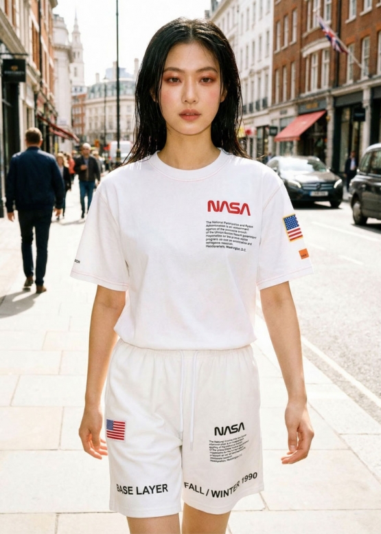 Білі шорти NASA x Heron Preston Color White Shorts Unisex