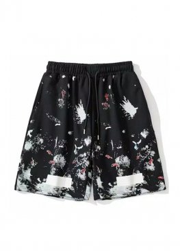 Чорні шорти Off-white Art Chaos Black Shorts Unisex - CO1119