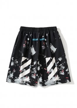 Чорні шорти Off-white Art Chaos Black Shorts Unisex - CO1119