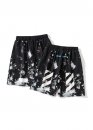 Off-white Art Chaos Color Black Shorts Unisex