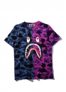 Синьо-фіолетова футболка Bape Aape by A BATHING APE Shark Color Blue Purple Half Camo T-shirt Unisex
