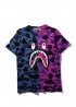 Синьо-фіолетова футболка Bape Shark Blue Purple Half Camo T-Shirt Unisex - FA1112