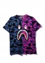 Сине-фиолетовая футболка Bape Aape by A BATHING APE Shark Color Blue Purple Half Camo T-shirt Unisex Сине-фиолетовая футболка Bape Aape by A BATHING APE Shark Color Blue Purple Half Camo T-shirt Unisex