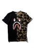 Bape Shark Green Black Half Camo T-Shirt Unisex - FA1113