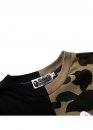 Bape Aape by A BATHING APE Shark Color Green Black Half Camo T-shirt Unisex