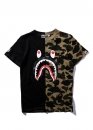 Bape Aape by A BATHING APE Shark Color Green Black Half Camo T-shirt Unisex Bape Aape by A BATHING APE Shark Color Green Black Half Camo T-shirt Unisex