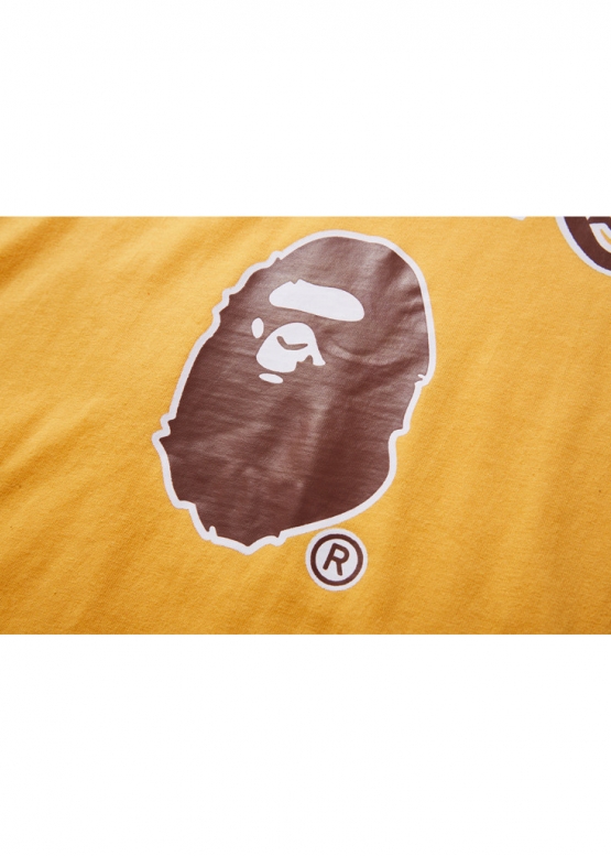 Жовта футболка Bape Aape by A BATHING APE x Mitchell & Ness Lakers Color Yellow Tee Unisex