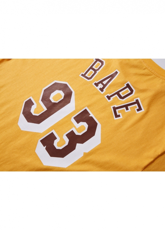 Bape Aape by A BATHING APE x Mitchell & Ness Lakers Color Yellow Tee Unisex