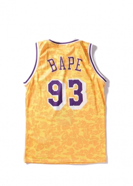 Жовта майка Bape x Mitchell & Ness Lakers ABC Basketball Swingman Jersey Unisex - FA1119 