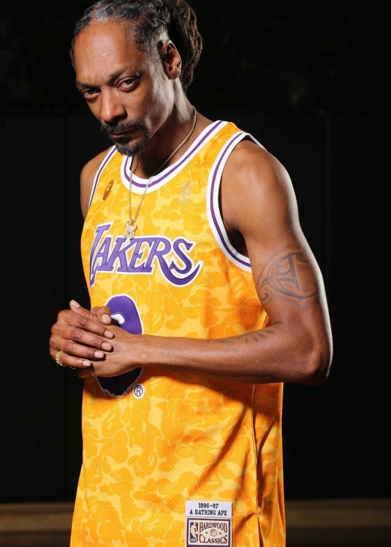 Bape Aape by A BATHING APE x Mitchell & Ness Lakers ABC Basketball Swingman Jersey Unisex
