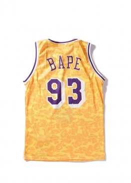 Жовта майка Bape x Mitchell & Ness Lakers ABC Basketball Swingman Jersey Unisex - FA1119 