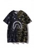 Чорно-зелена футболка Bape Shark Black Green City Camo T-Shirt Unisex - FA1120