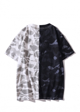 Чорно-біла футболка Bape Shark Black White City Camo T-Shirt Unisex - FA1121 Чорно-біла футболка Bape Shark Black White City Camo T-Shirt Unisex - FA1121