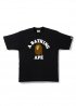 Чорна футболка Bape College Tee Black - FA1122