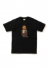 Чорна футболка Bape Family Bag Milo On Apehead T-Shirt Black - FA1123