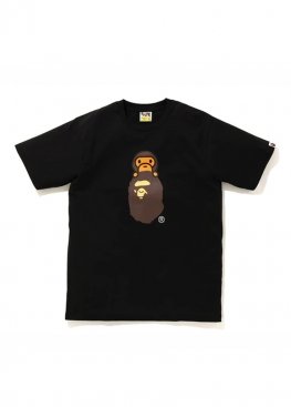 Bape Family Bag Milo On Apehead T-Shirt Black - FA1123 Bape Family Bag Milo On Apehead T-Shirt Black - FA1123