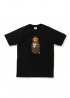 Чорна футболка Bape Family Bag Milo On Apehead T-Shirt Black - FA1123