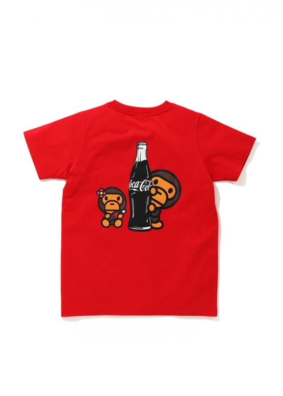 Купити червону футболку Bape Coca Cola Milo BMX Tee Ladies у Києві з доставкою по Україні
