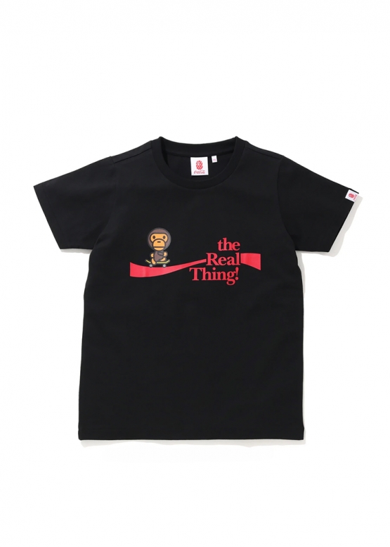 Купити чорну футболку Bape Coca Cola Milo Skateboarding Tee Ladies у Києві з доставкою по Україні