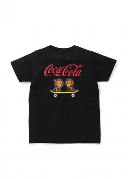 Чорна футболка Bape Coca Cola Milo Skateboarding Tee Ladies - FA1130