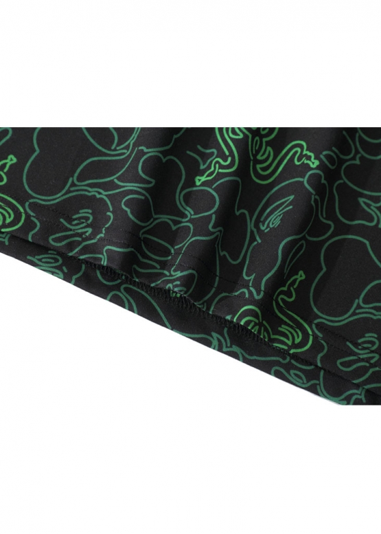 Чорно-зелена футболка Bape Aape by A BATHING APE x Razer Color Neon Camo Team Tee Unisex