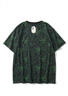 Чорно-зелена футболка Bape x Razer A Bathing Ape Neon Camo Team Tee Unisex - FA1134