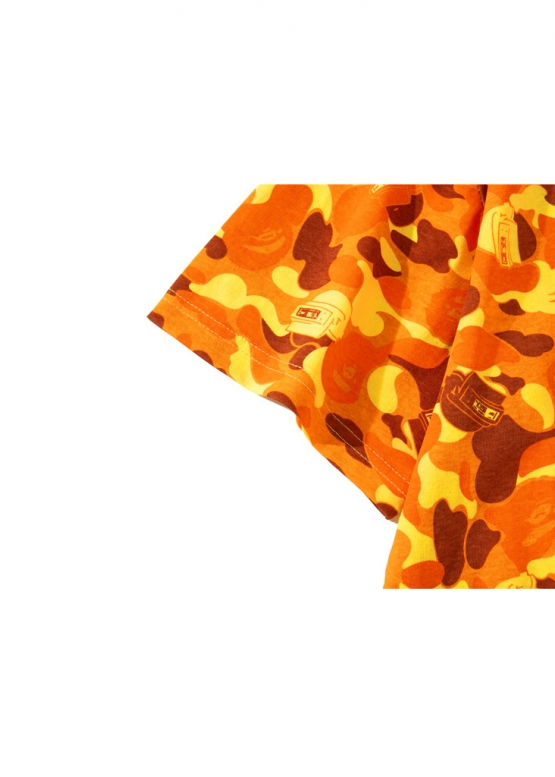 Жовта футболка Bape Aape by A BATHING APE x PUBG Shark Color Yellow Camo T-shirt Unisex