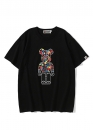 Чёрная футболка Bape Aape by A BATHING APE x Medicom Toy Camo Bear Color Black T-Shirt Unisex 