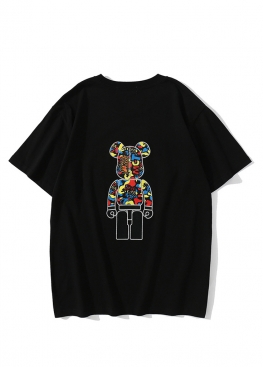 Чорна футболка BAPE x Medicom Toy Camo Bear Black Tee Unisex - FA1137