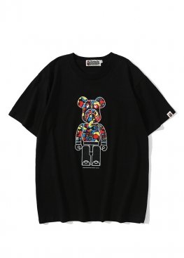 Чорна футболка BAPE x Medicom Toy Camo Bear Black Tee Unisex - FA1137