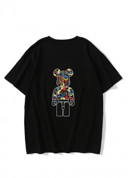 Чорна футболка BAPE x Medicom Toy Camo Bear Black Tee Unisex - FA1137