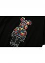 Чорна футболка Bape Aape by A BATHING APE x Medicom Toy Camo Bear Color Black T-Shirt Unisex 