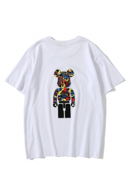 Белая футболка BAPE x Medicom Toy Camo Bear White Tee Unisex - FA1138