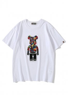 Белая футболка BAPE x Medicom Toy Camo Bear White Tee Unisex - FA1138