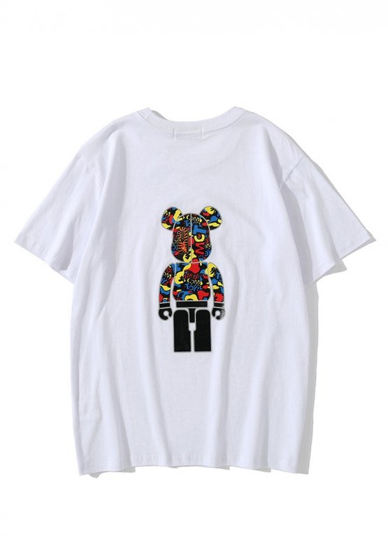 Белая футболка Bape Aape by A BATHING APE x Medicom Toy Camo Bear Color White T-Shirt Unisex