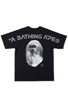 Чорна футболка BAPE Head Moon Black Tee Unisex - FA1139