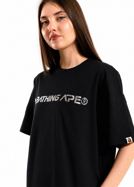 Чёрная футболка Bape Aape by A BATHING APE Head Moon Color Black Tee Unisex