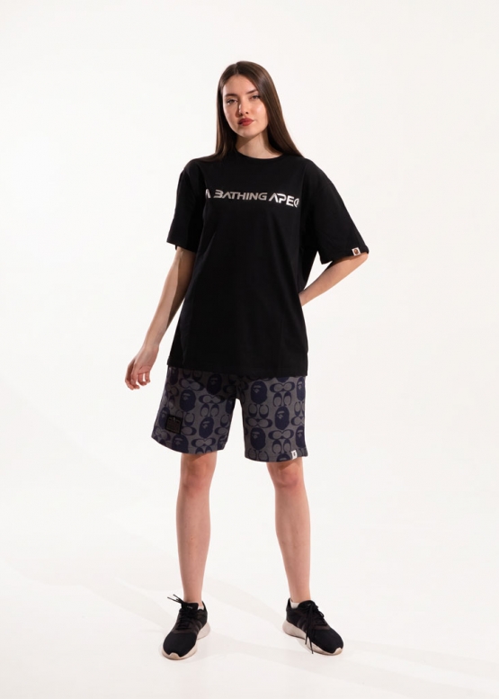 Чёрная футболка Bape Aape by A BATHING APE Head Moon Color Black Tee Unisex