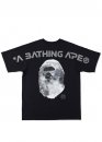 Чорна футболка Bape Aape by A BATHING APE Head Moon Color Black T-Shirt Unisex