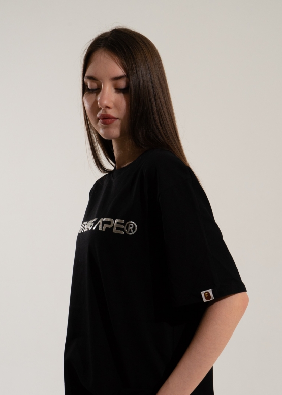 Чорна футболка Bape Aape by A BATHING APE Head Moon Color Black T-Shirt Unisex
