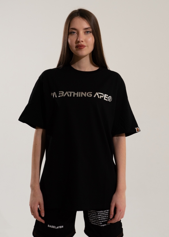 Чорна футболка Bape Aape by A BATHING APE Head Moon Color Black T-Shirt Unisex