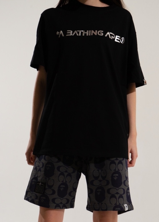 Чорна футболка Bape Aape by A BATHING APE Head Moon Color Black T-Shirt Unisex