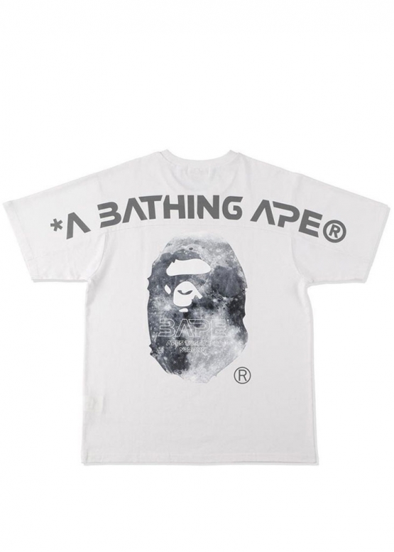 Біла футболка Bape Aape by A BATHING APE Head Moon Color White T-Shirt Unisex